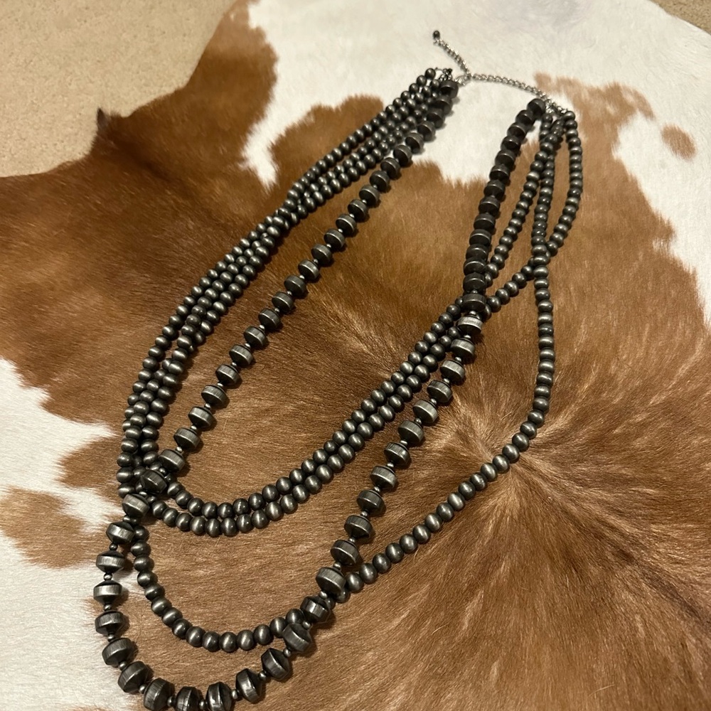 Faux Navajo Pearl Necklace - Set 3 strands